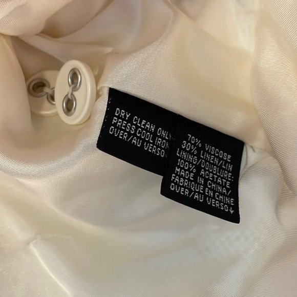 New Off White Ellen Tracy‎ Short Sleeve Jacket Size 18 - Picture 8 of 9